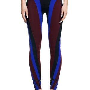 Mugler H&M Spiral-Paneled Jersey Leggings